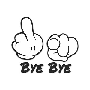 Bye Bye   Precision Cut Decal