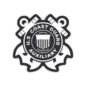 US Coast Guard Auxiliary Anchors   Precision Cut Decal