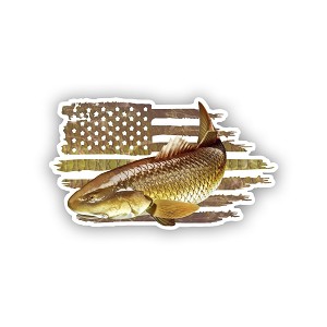 USA Flag Fish  Precision Cut Decal