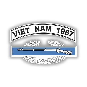 Vietnam 1967 Combat Infantry Badge   Precision Cut Decal
