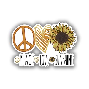 Sunflower Peace  Precision Cut Decal