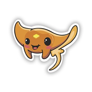 Pancake Stingray  Precision Cut Decal