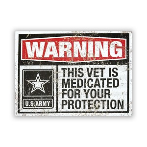 Medicated Veteran Army  Precision Cut Decal