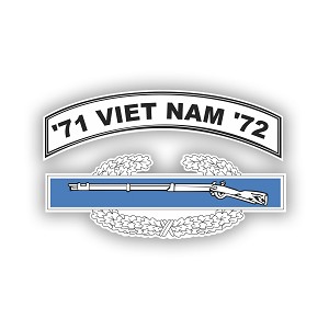 Army Vietnam 1970 1971 Combat Infantry Badge   Precision Cut Decal