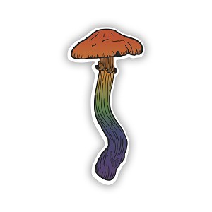 Rainbow Mushroom  Precision Cut Decal
