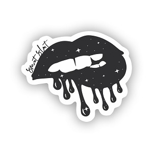 Black Lips Gothic   Precision Cut Decal
