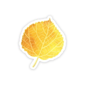 Yellow Aspen Leaf   Precision Cut Decal