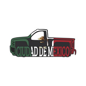 Ciudad de Mexico CDMX Truck   Precision Cut Decal