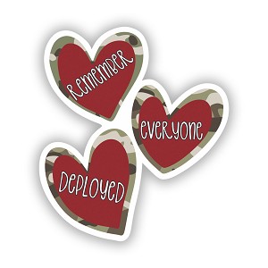 Remember Everyone Deployed Support The Troops  Precision Cut Decal