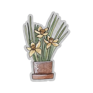 Daffodils Watercolor   Precision Cut Decal