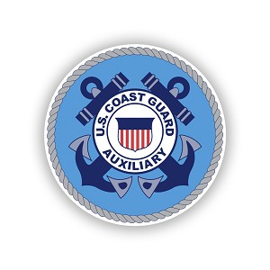 US Coast Guard Auxiliary Portal  Round  Precision Cut Decal 