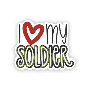 I Love My Soldier  Precision Cut Decal