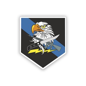 SWAT Tactical Eagle Thin Blue Line Police  Precision Cut Decal  