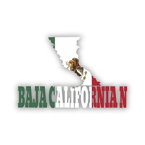 Baja California Norte Mexico  Precision Cut Decal