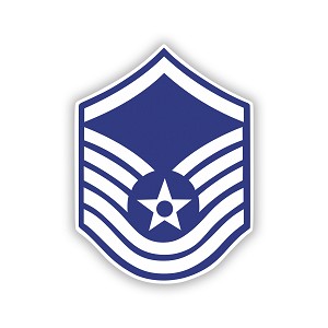 Air Force Master Sergeant Enlisted Insignia Rank   Precision Cut Decal