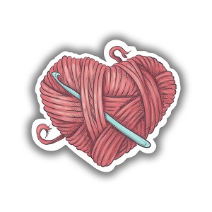 Heart Yarn  Precision Cut Decal