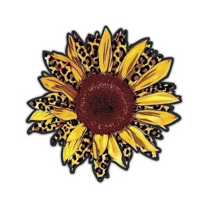 Leopard Sunflower  Precision Cut Decal