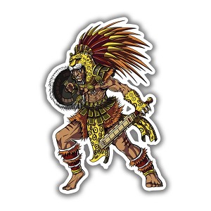 Aztec Warrior  Precision Cut Decal 