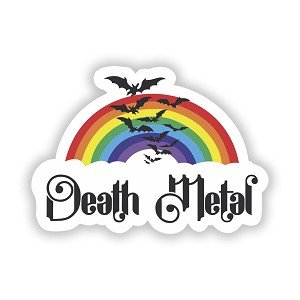 Rainbow Death Heavy Metal  Precision Cut Decal