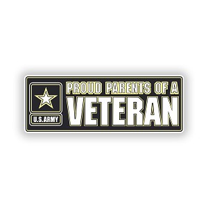 Proud Parents of a Veteran  Precision Cut Decal