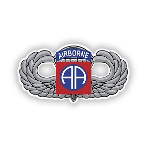 Army 82nd Airborne Wings  Precision Cut Decal