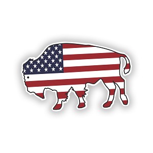 Buffalo USA Flag  Precision Cut Decal
