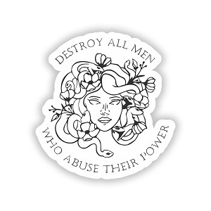 Destroy All Men who Abuse Medusa   Precision Cut Decal
