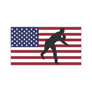 Baseball Pitcher USA Flag   Precision Cut Decal 