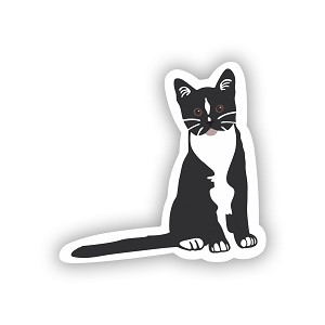 Tuxedo Cat   Precision Cut Decal