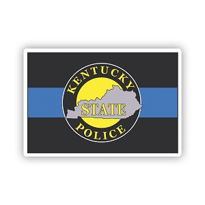 Kentucky State Police Blue Line Flag   Precision Cut Decal