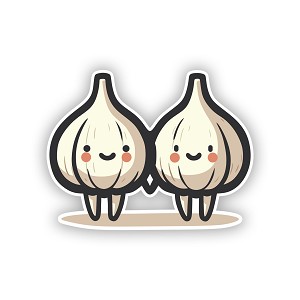 Charming Garlic Pals   Precision Cut Decal
