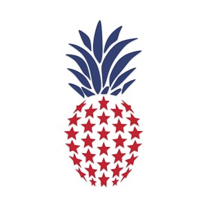 American Flag Pineapple  Precision Cut Decal