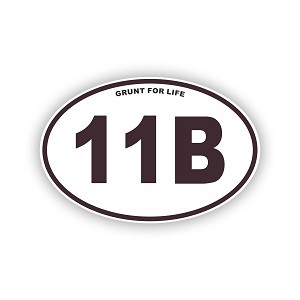 11B Grunt for Life  Precision Cut Decal