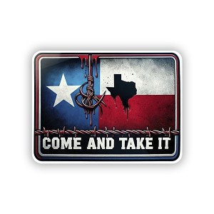 Come and Take It Texas Flag   Precision Cut Decal