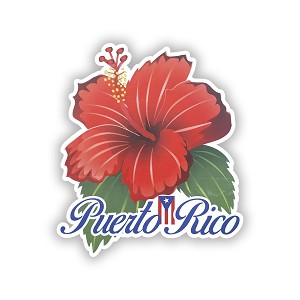 Puerto Rico Hibiscus  Precision Cut Decal