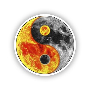 Yin and Yang Fire and Ice Precision Cut Decal