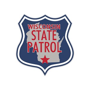 Wisconsin State Police Patrol Sheriff Badge   Precision Cut Decal