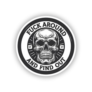 Fafo Fuck Around Find Out Skull   Precision Cut Decal