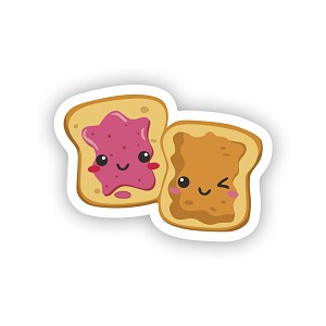 Peanut Butter Jelly   Precision Cut Decal
