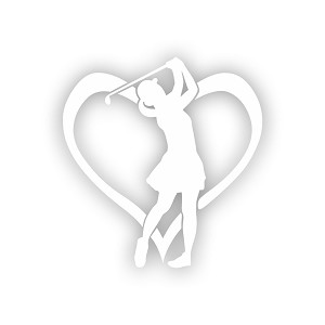 Woman Golfer   Precision Cut Decal