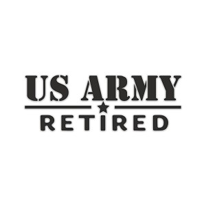 US Army Retired   Precision Cut Decal