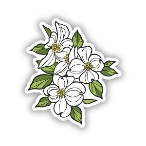 Dogwood White Flower Spring   Precision Cut Decal 