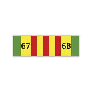 Vietnam Ribbon 67-68  Precision Cut Decal