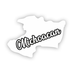 Michoacan Map Precision Cut Decal