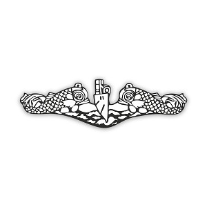 Submarine Warfare Dolphins   Precision Cut Decal
