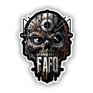 FAFO Fuck Around and Find Out Skull  Precision Cut Decal