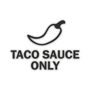 Pepper Taco Sauce Only   Precision Cut Decal