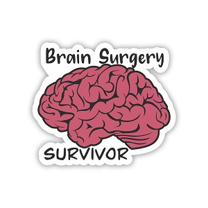 Brain Surgery Survivor   Precision Cut Decal