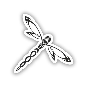 Dragonfly Tribal     Precision Cut Decal