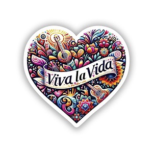 Viva LA VIDA Heart    Precision Cut Decal